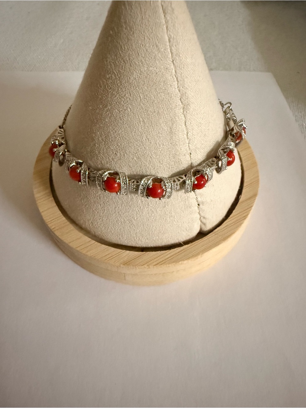 925 Sterling Sliver Carnelian Agate Adjustable Box Chain Bracelet